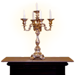 candlesticks on table